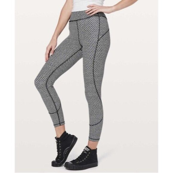 lululemon athletica Pants - Lululemon In Movement 7/8 Tight Everlux 25" Legging Monochromatic Black Size 8